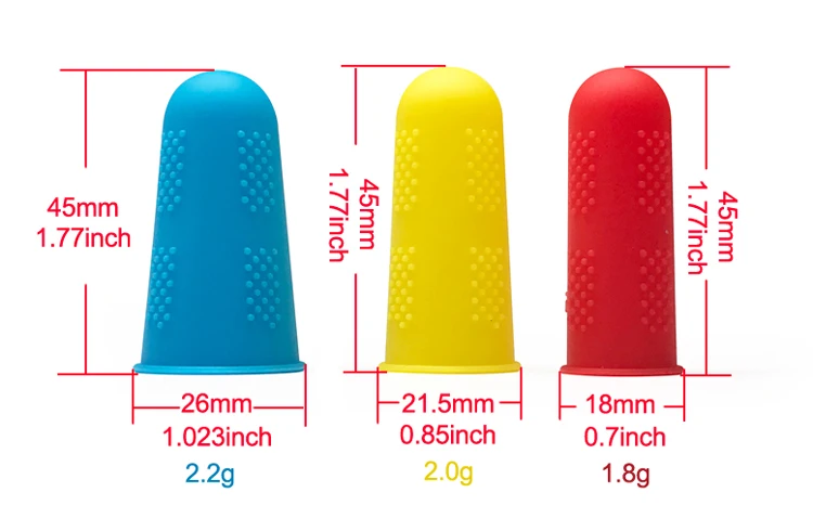anti-slip soft silicone rubber finger cots/finger cover protector