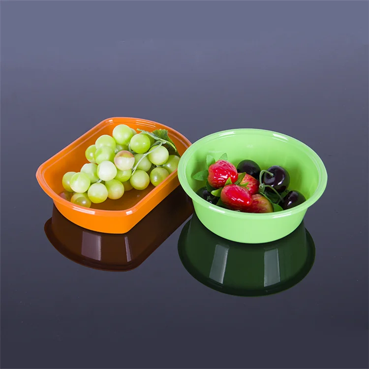 Disposable Food Grade Plastic yellow Blister Vegetable Fruit Meat Packaging Trays