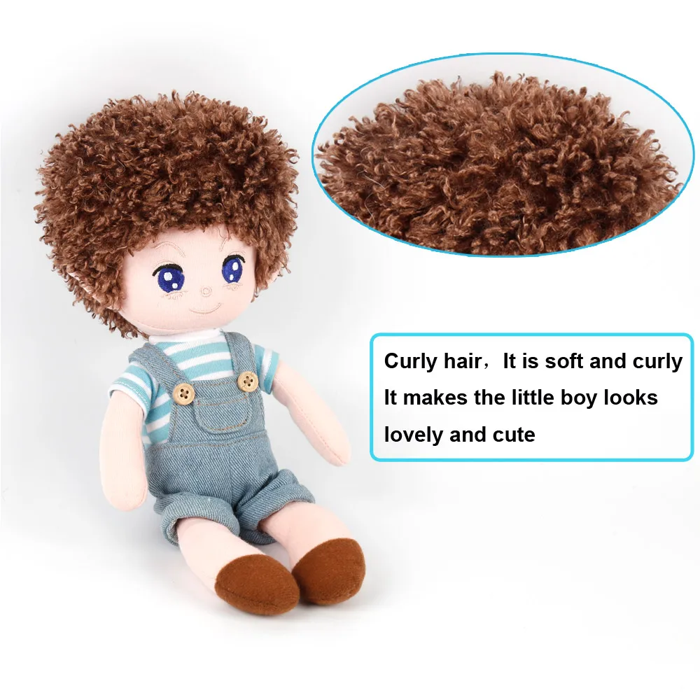 China suppliers custom made cotton stuffed cute boys rag dolls
