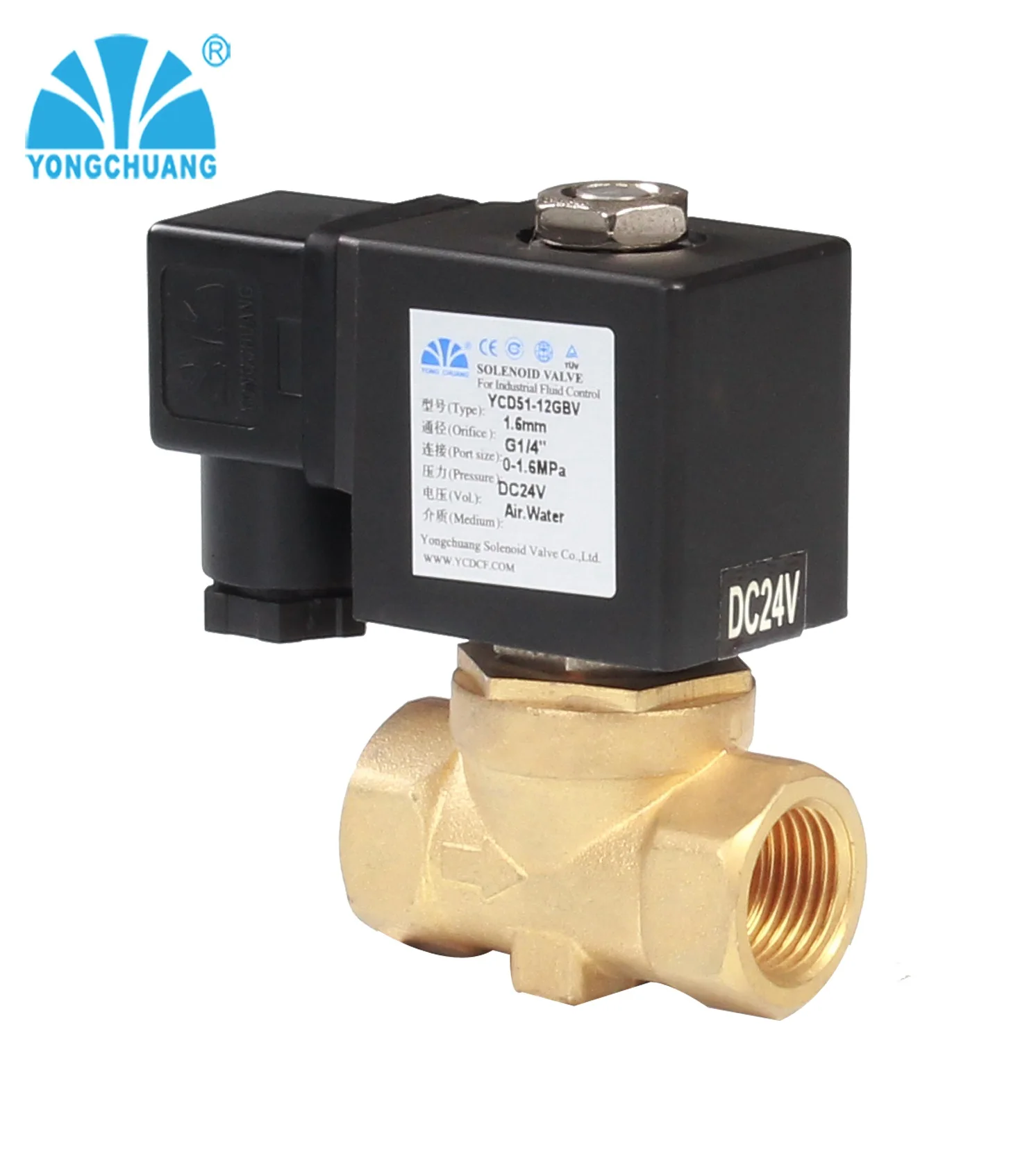 
CE approved compact design water air solenoid valve 