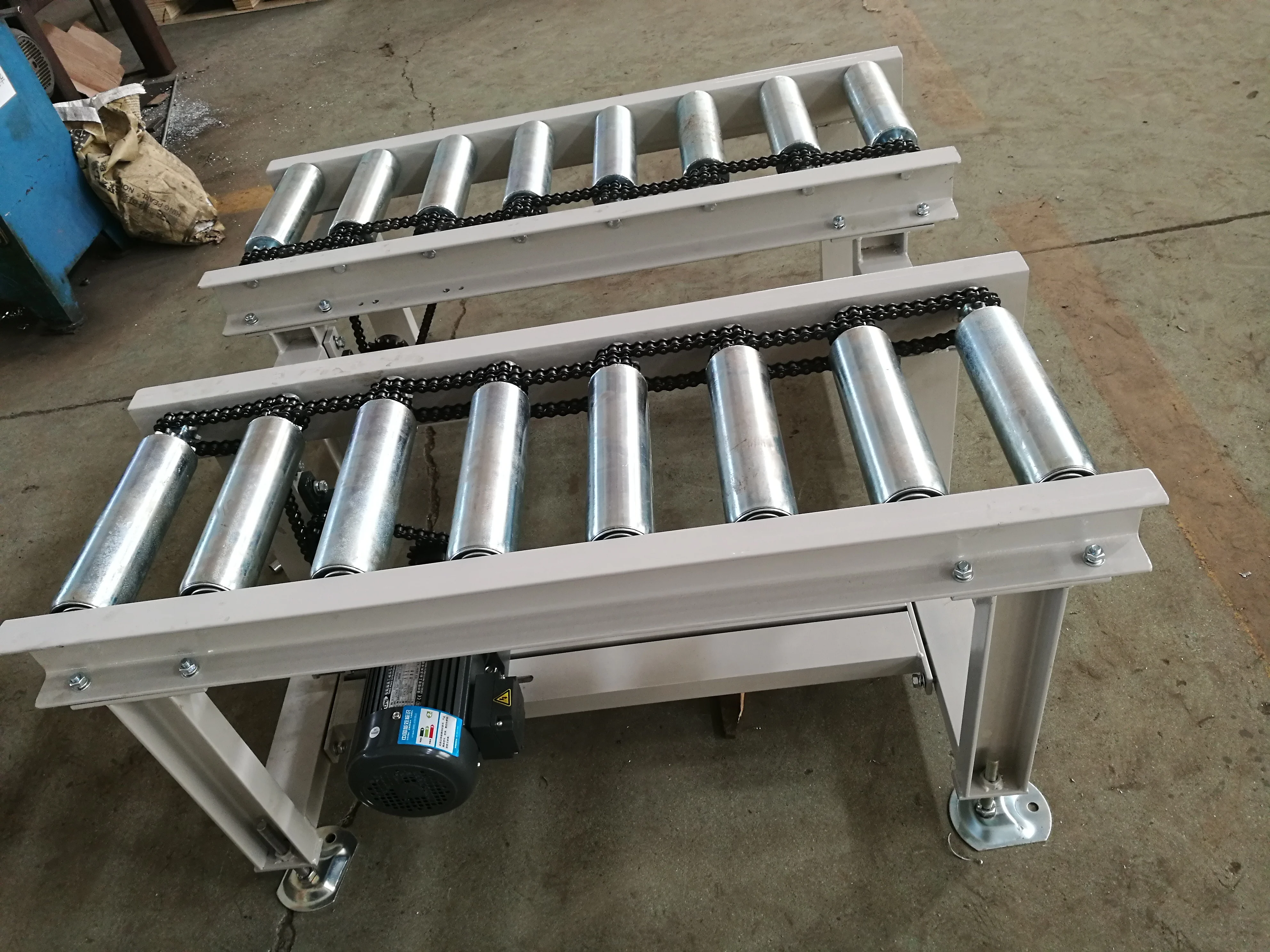 JS Double chains driving roller conveyer, Power roller conveyor