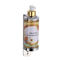 Mirror Shining 300ml PET Plastic Wall Mount Hand Bottle Soap Dispenser with Bracket