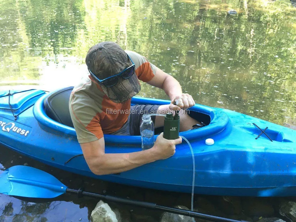 Portable Mini Outdoor 0.1um UF Water Filter Pump PVC Hiking Products Camping Water Filer Pump