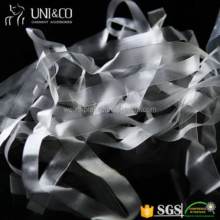 TPU Clear Invisible Elastic Transparent Bra Strap Silicone Mobilon TPU Tape