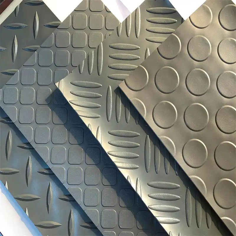 High Quality  2.0mm PVC Plastic flooring anti slip mats rolls for car floor mat puzzle mat PVC Diamond Tread Garage Flooring