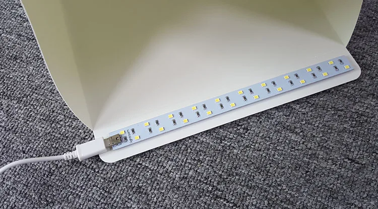 22.6*23*24cm LED Diffuser Light Tent Photography Folding lightbox Photo Box Cube Backdrops Tabletop Photo Studio kits for Camera