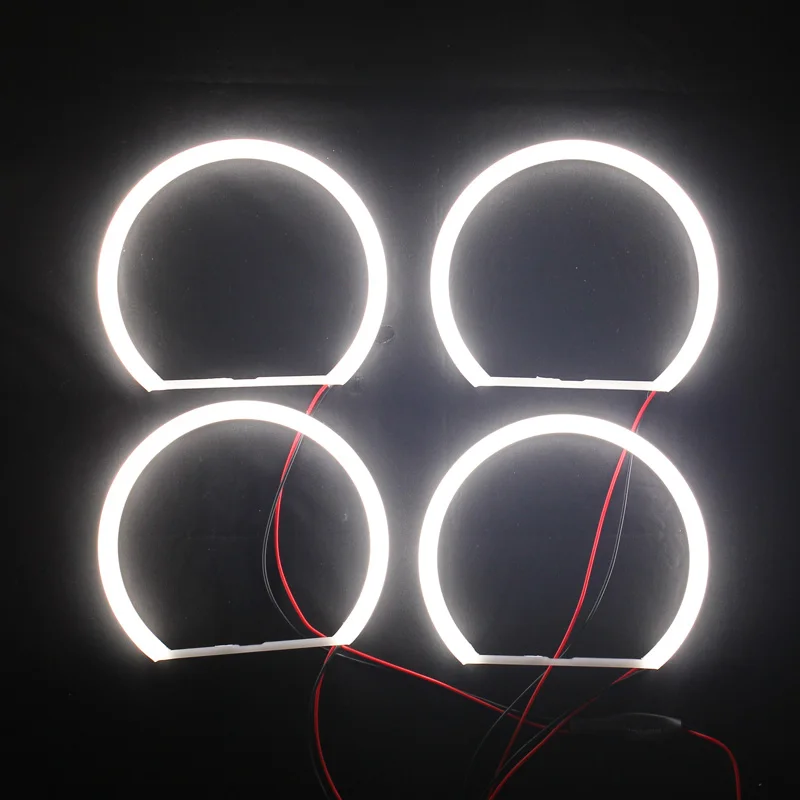 FSYLX Led Angel Eyes for BMW E36 E38 E39 E46 LED Headlights DRL Running Light  Halo Rings Projector Angel Eyes 4*131mm