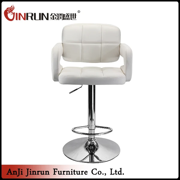 Дешевый элегантный белый кожаный стул на заказ, клубный барный стул