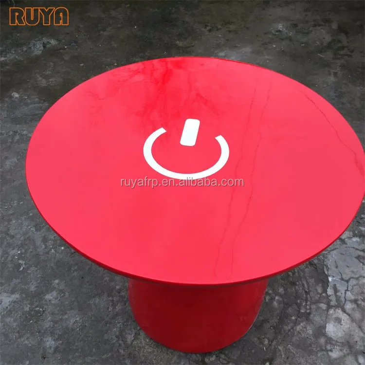 Fibreglass unique furniture design keyboard stool and table for business place reception resting