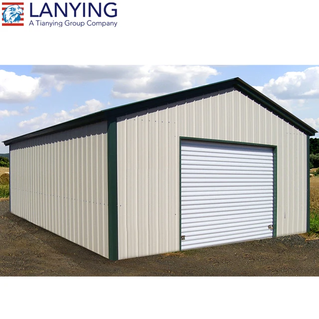 Prefabricated steel metal frame storage shed