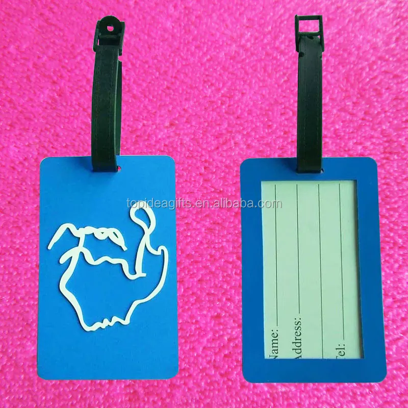Export New design popular colorful custom logo travel pvc rubber silicone wholesale luggage tags