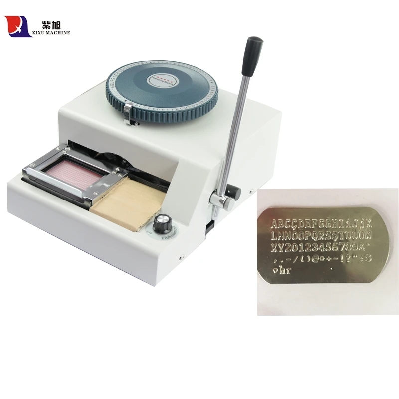 ZIXU Manual Metal Dog Tag Card for  Embossing Machine