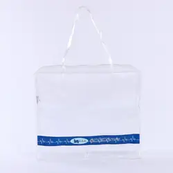 Top fashion high quality wholesale eco-friendly transparent PVC bag with handle