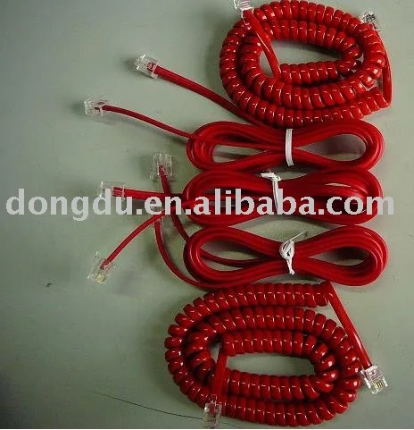 
RJ11 telephone spiral cable 
