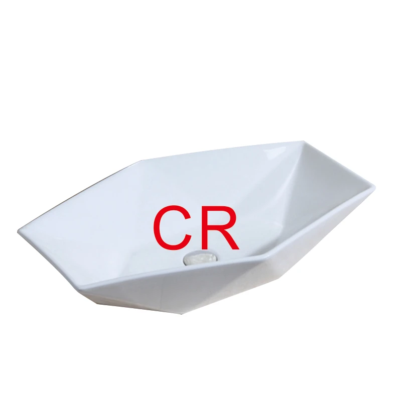 Bathroom with different sizes of thin edge rectangular cabinet sink white ceramic basin factory for sale