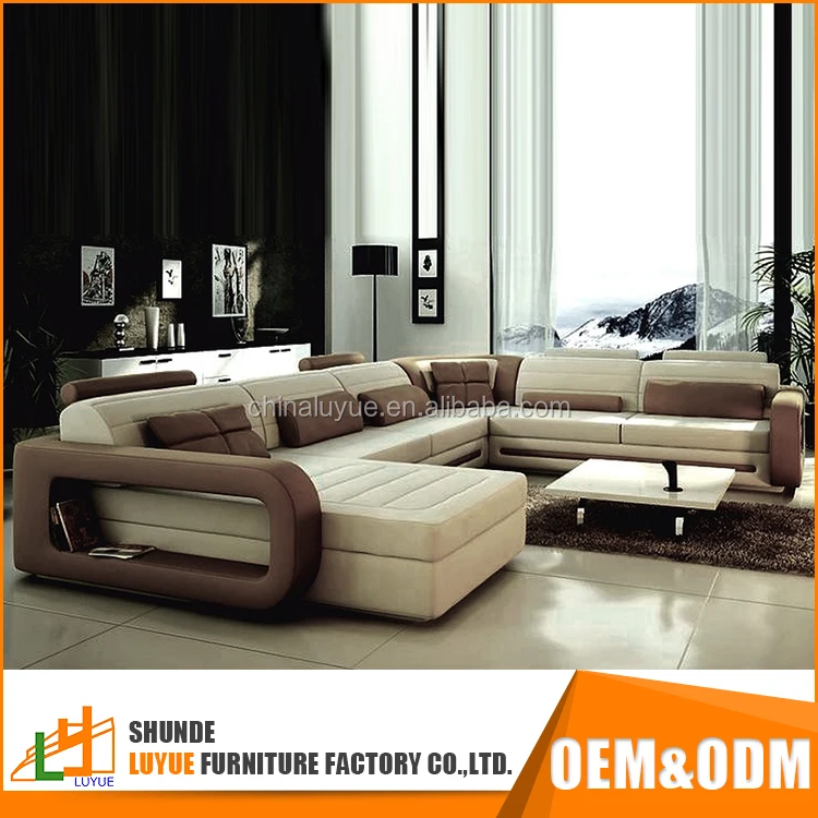 hot sale luxury style OEM ODM furniture living room 8 seater sofa sets modern leather corner sofas sectionals