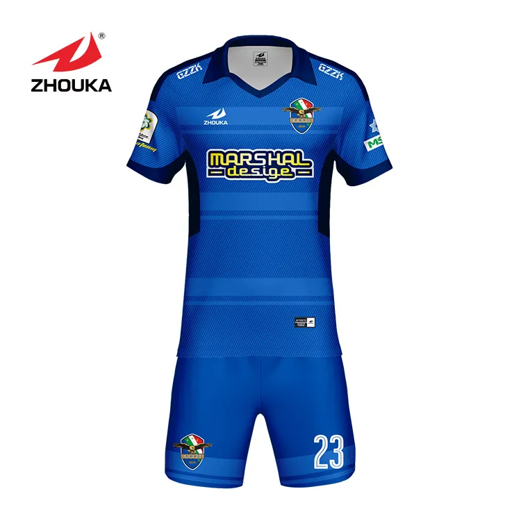 futsal short sleeve digital printing football shirt maker soccer jersey