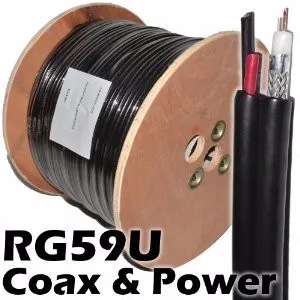 Коаксиальный кабель 75 Ом с кабелем питания