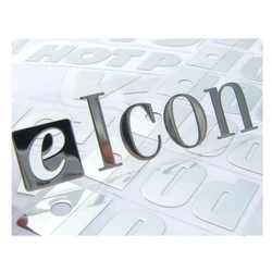 Custom Adhesive Metal Nickel Electroplating Label Nickel Logo Electroform Nickel Stickers