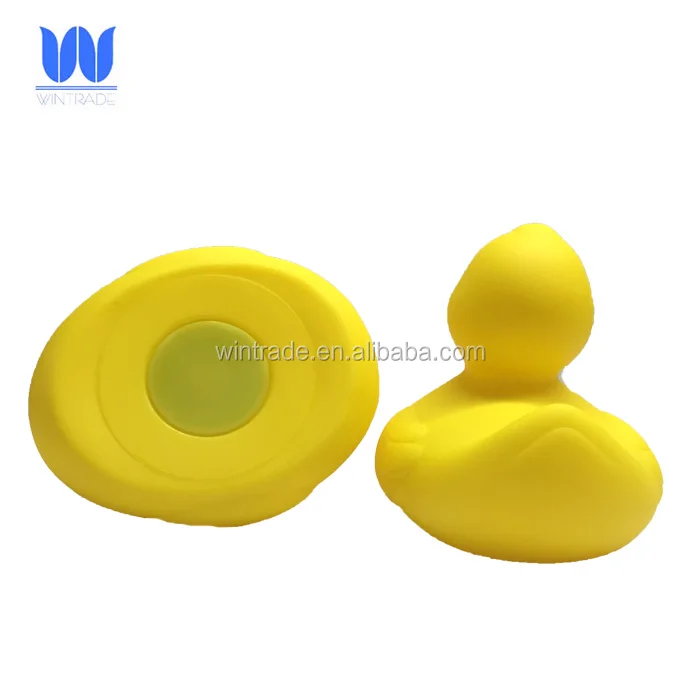 10cm yellow rubber pvc race duck flow upright bath toy for Club event carnival gift