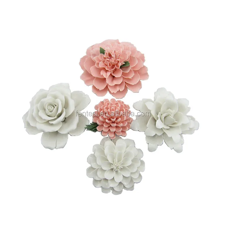 Decorative Luxury Handmade Porcelain Making Miniature Ceramic Flowers For Crafts