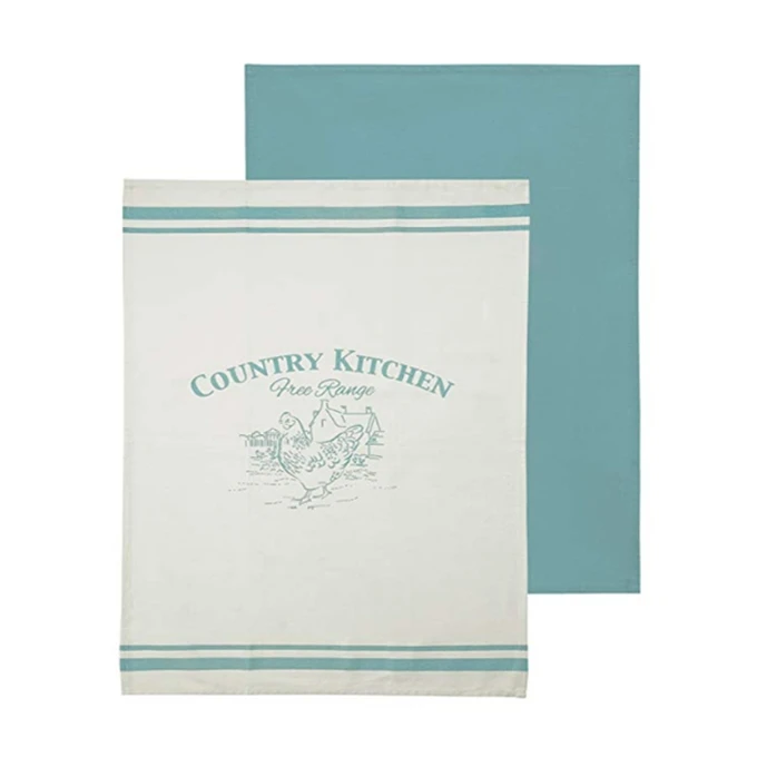 Хлопковое сказочное чайное полотенце с принтом органических листьев на заказ