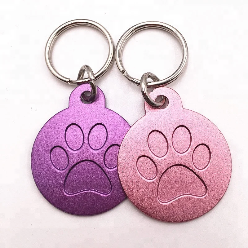 Factory Cheap Custom Logo Engraved Anodized Aluminum Laser Qr Code Pet Dog Tag