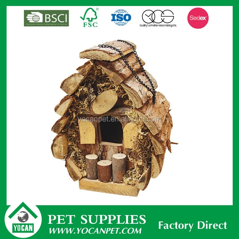 Craft Bird Houses Bird Box Cheap Wholesale Wood Folding Custom Logo Natural Fashion Solid Pet Cages, Carriers & Houses Pine Wood