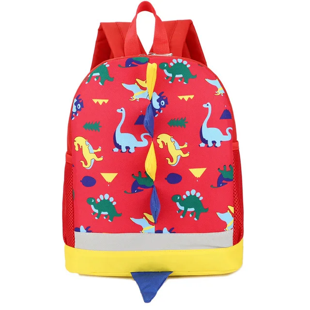 High quality children kids outdoor animal print student kindergarten oxford canvas school bag