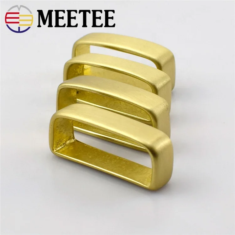 Meetee F1-84 Pure Brass Belt Accessories Ring Brass Loop Belt Buckle