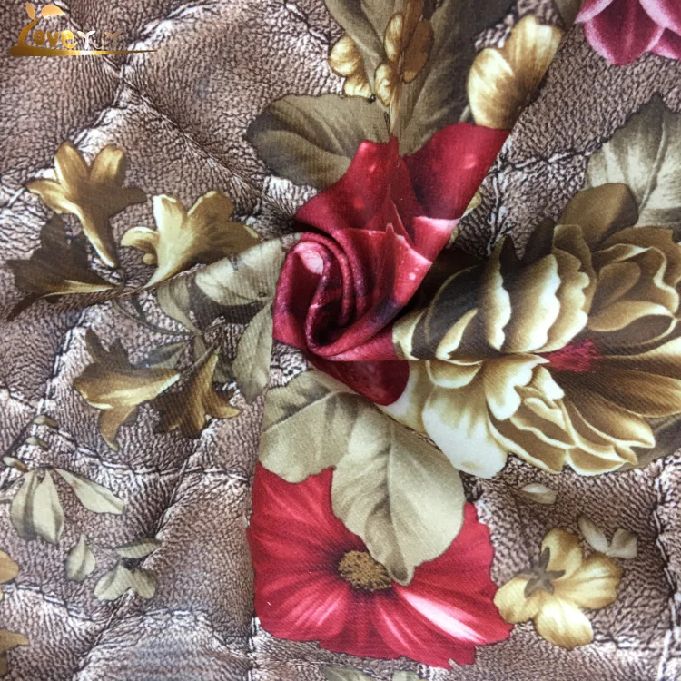 
High Quality Knitted Burnout Printed Velvet Fabric For Furniture Price Per Meter 