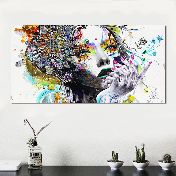 Beautiful Flower Girl Posters Print Pictures canvas  bedroom beautiful girl picture  wall art