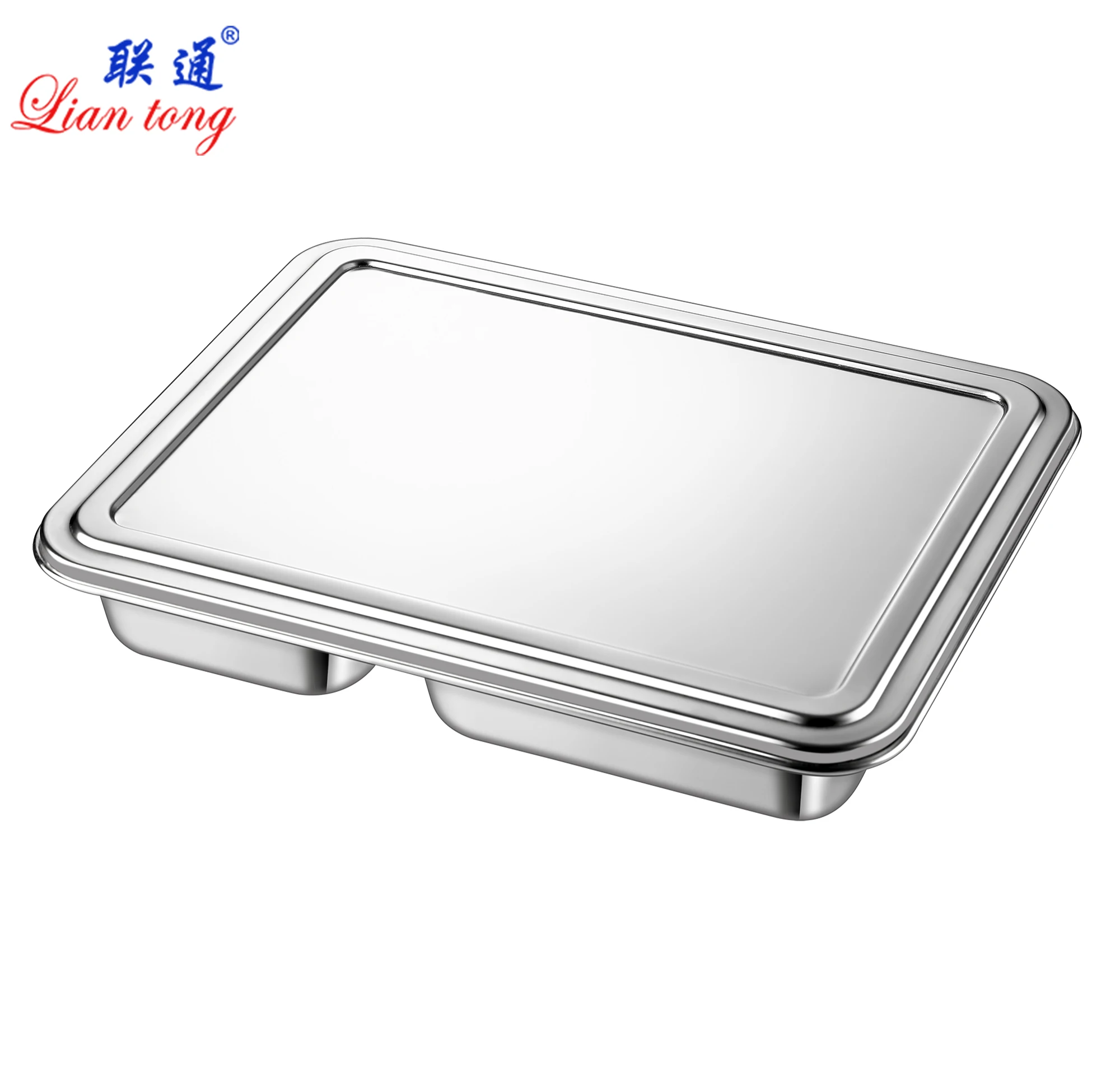 Stainless steel fast food tray plate school lunch tray container compartments