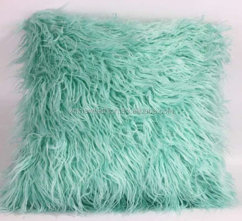 long plush pillow cover plush fur mongolian lamb toss cushion cover