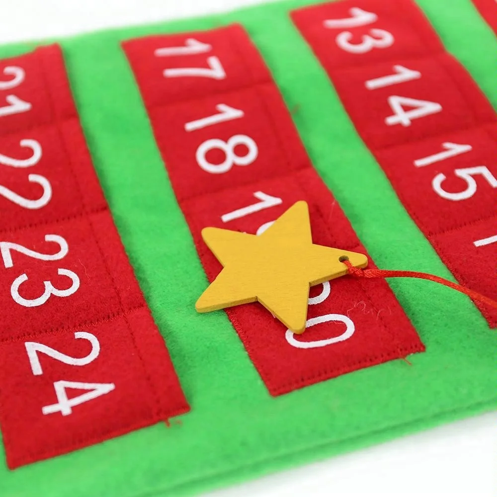 
Wholesale fabric custom christmas decoration advent calendar 