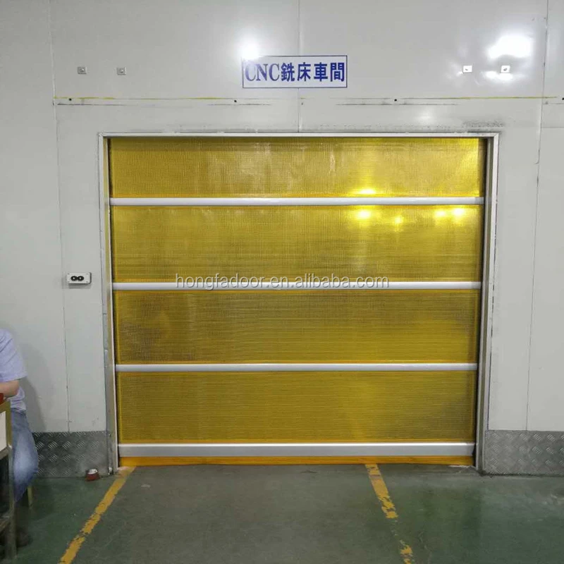 PVC  Polycarbonate Transparent Fast Roller Shutter Door