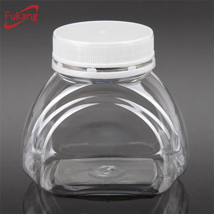 10 OZ Empty PET Plastic Food Packaging Jar with Lid For Peanuts