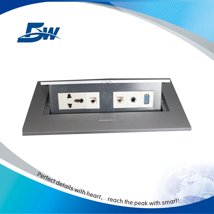 Handle concealed special 3 pin socket ethernet ports combined tabletop socket