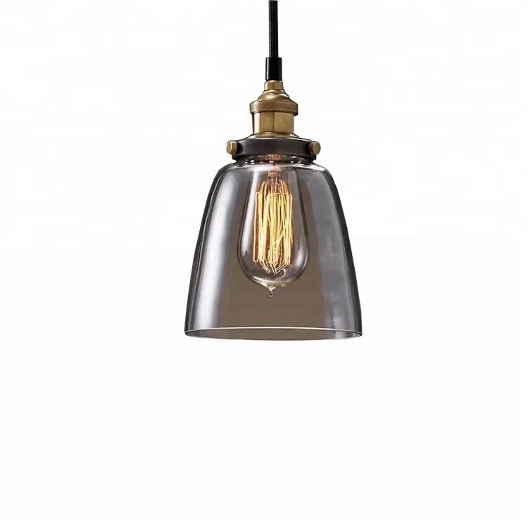 Smoke gray glass pendant lamp hanging light industrial ball pendant light for living room