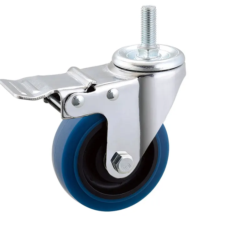 BIAO CASTERS M8 threaded stem TPR CASTER