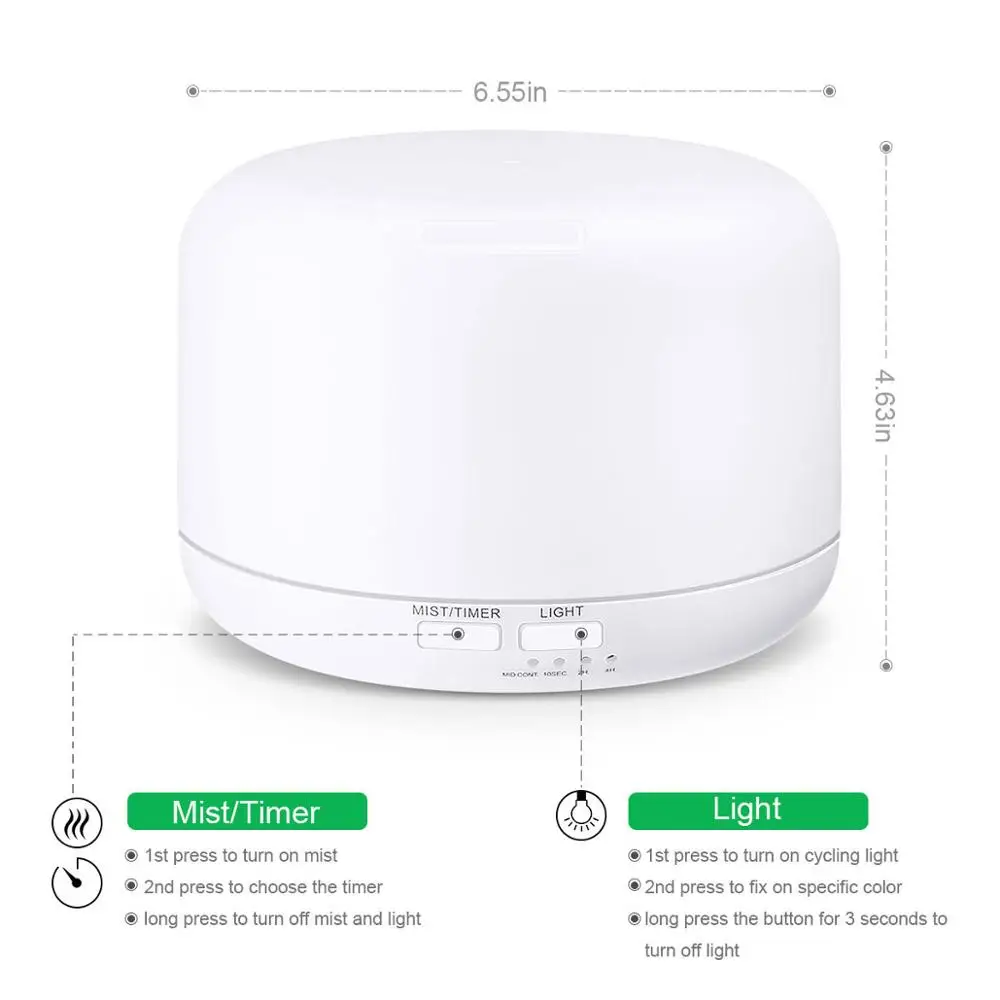 
Remote control 300ml ultrasonic Cool Mist Aroma Diffuser with changing colored led lights Aromatherapy Humidifier 