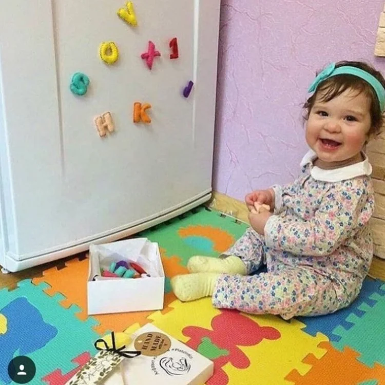 
English felt alphabet toys letter block with hand sewing 