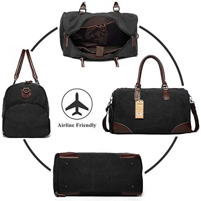 Спортивная сумка для спортзала с отделением для обуви, кожаный холщовый чемодан, сумка-тоут через плечо для путешествий, Спортивная дорожная сумка