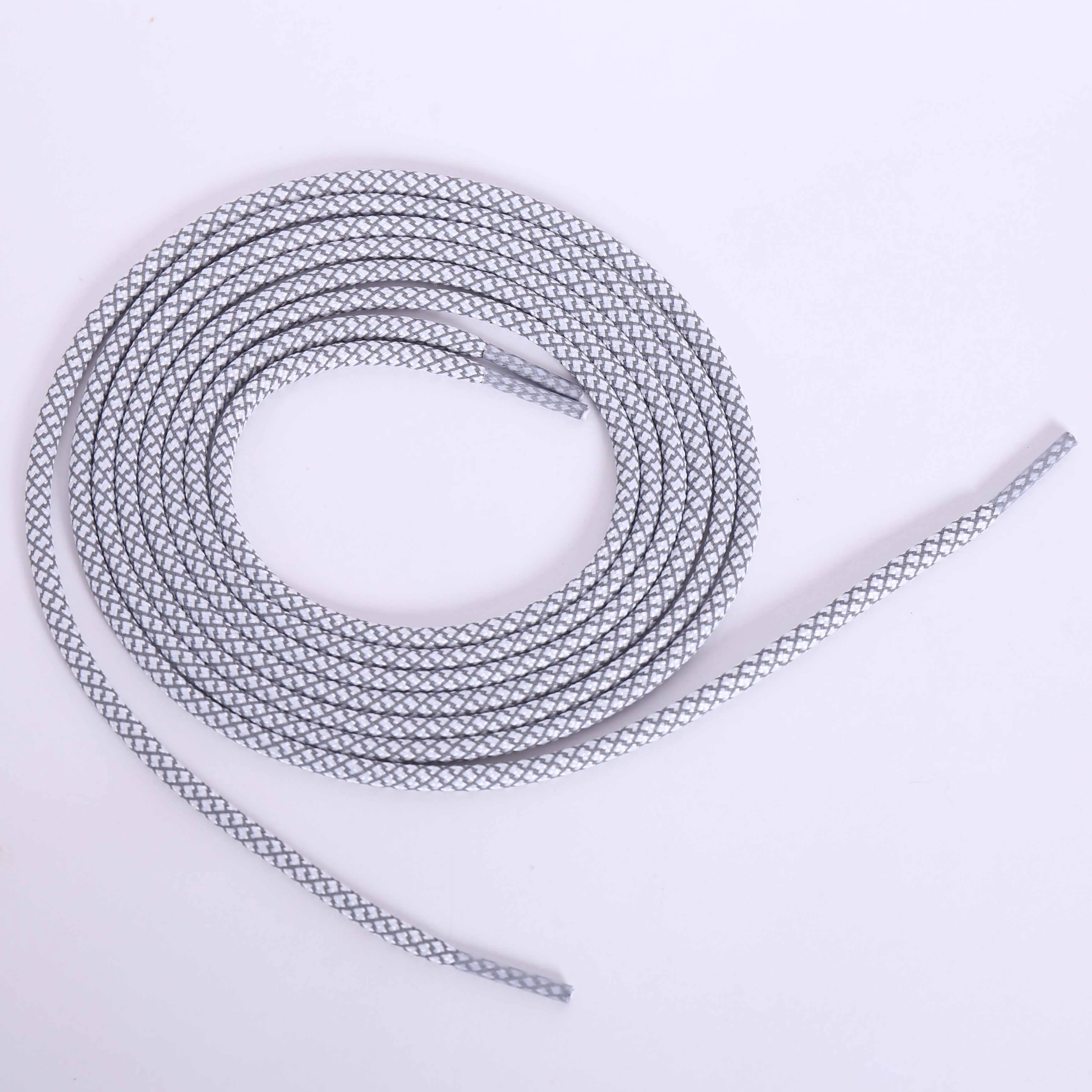 Reflective custom wholesale lead custom round shoe laces