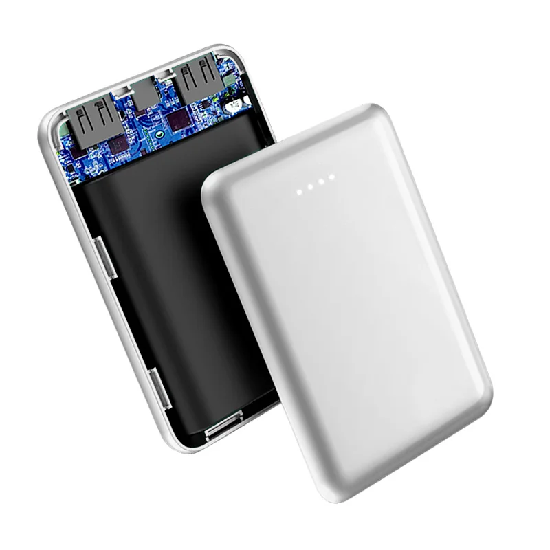 SOSLPAI 2022 new design mini power bank 5000 mAh slim dual usb output power bank