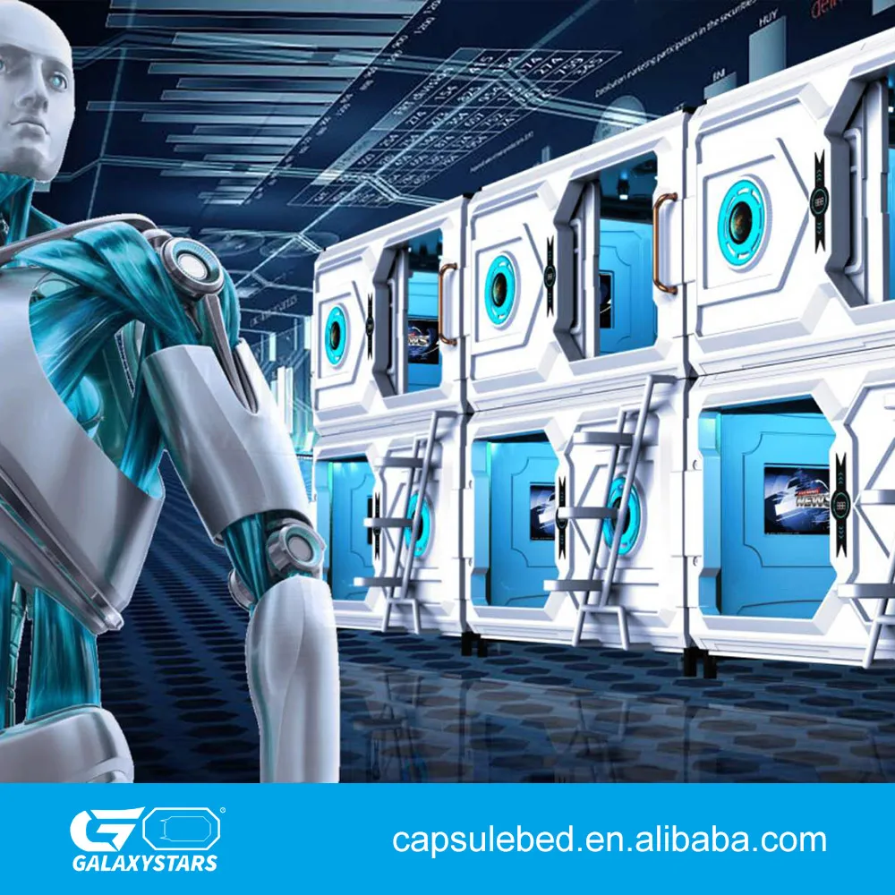 
2018 Cosmos series Vertical Bed OEM Vacuum Thermoforming Plastic Capsule hotel 