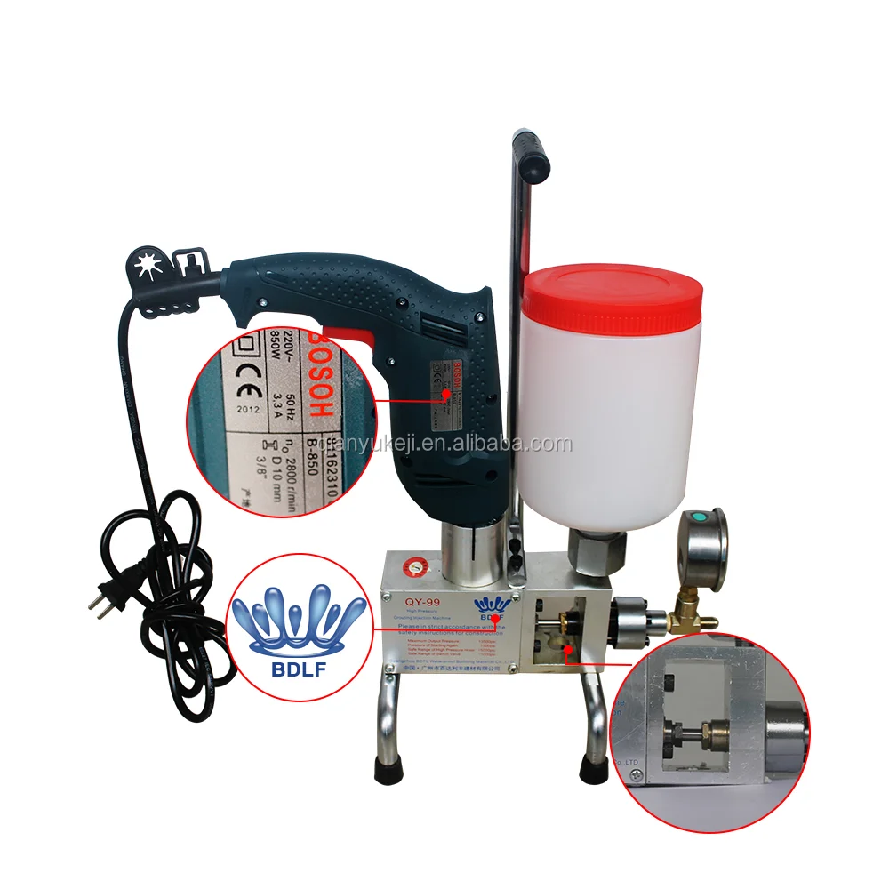 QY-99 high pressure waterproofing grout injection machine for PU foam agent and epoxy resin