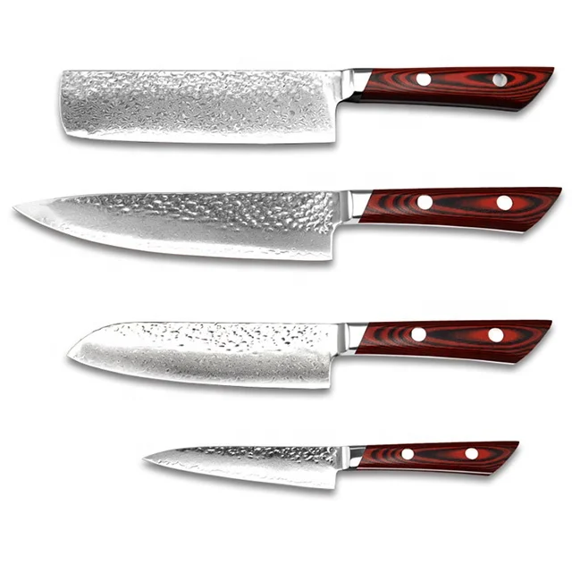 
Konoll Hot Sales G10 Handle Damascus Steel Japan 7 inch Kitchen Nakiri Chef Knives 