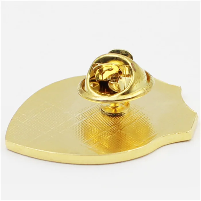 free design bulk shield hat metal badge pin