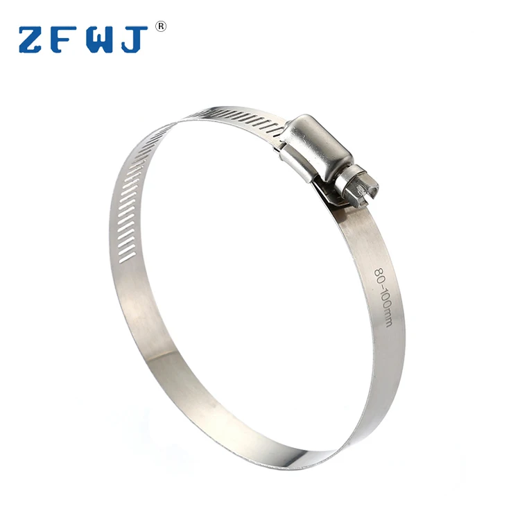 80-100mm stainless steel automobile fittings american type hose clamp